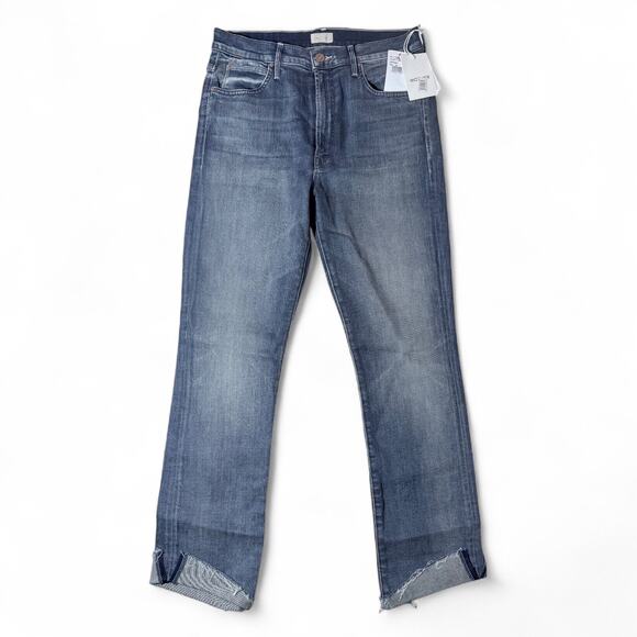 NWT Mother The Rascal Ankle Slit Jeans Double Shot Espresso High Rise Size 30 - Picture 5 of 11